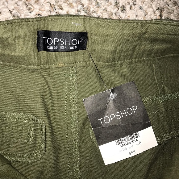 NWT Topshop Green Pants - Picture 5 of 5